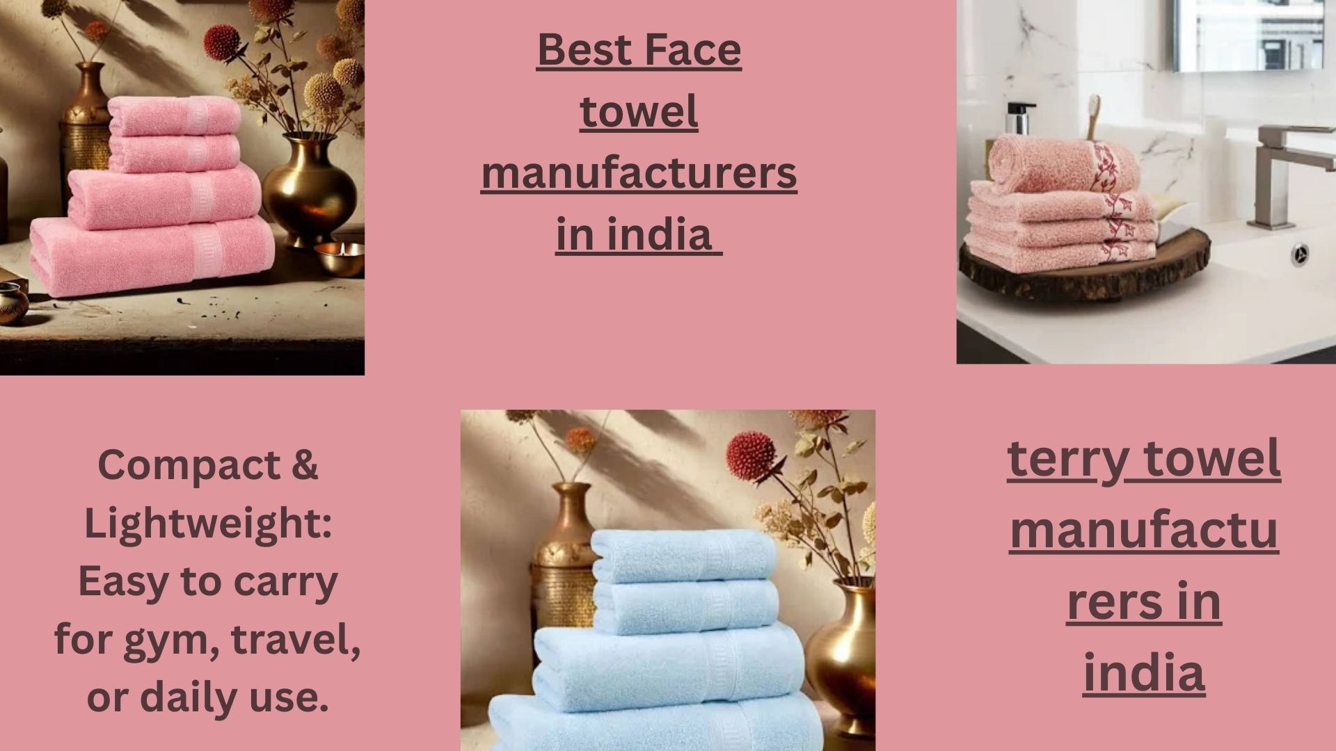 Premium Hand & Face Towel Manufacturers in India – Quality You Can Trust