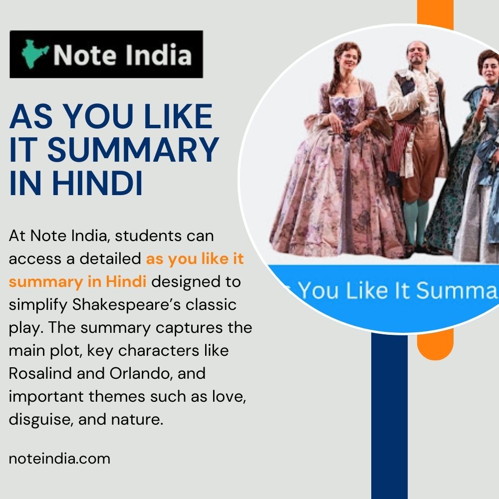 As You Like It Summary in Hindi
