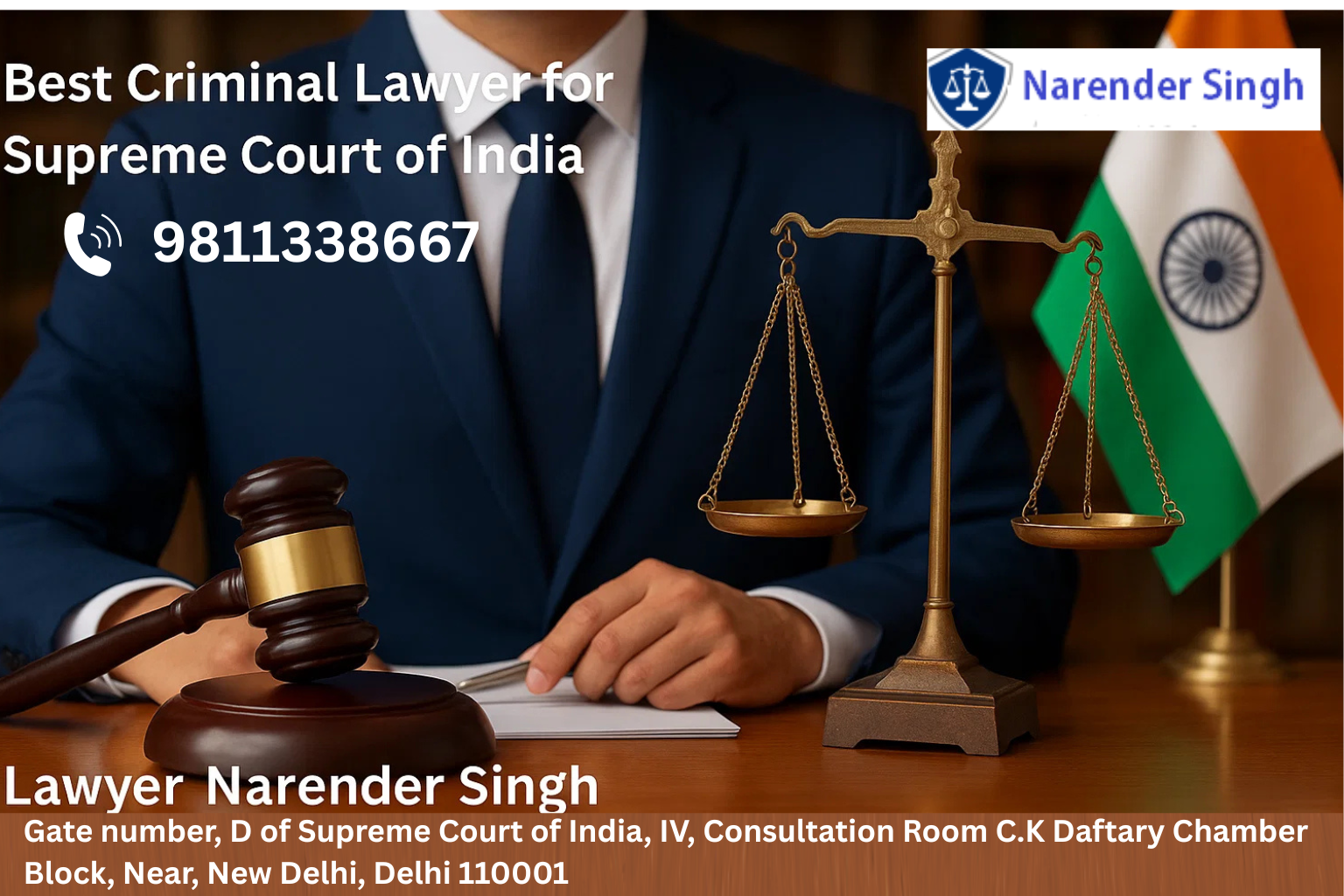 Inside the Courtroom: Best Criminal Lawyer for Supreme Court of India – Narender Singh