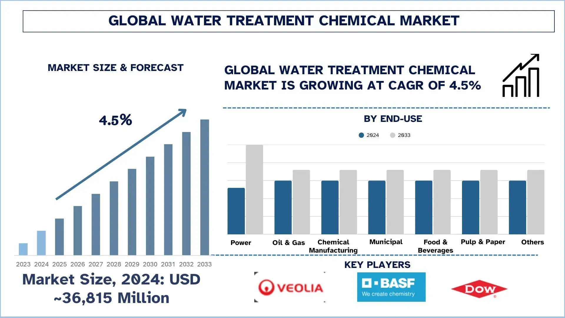 Water Treatment Chemicals Market, Size, Share, Growth, Trends and Forecast (2025-2033)