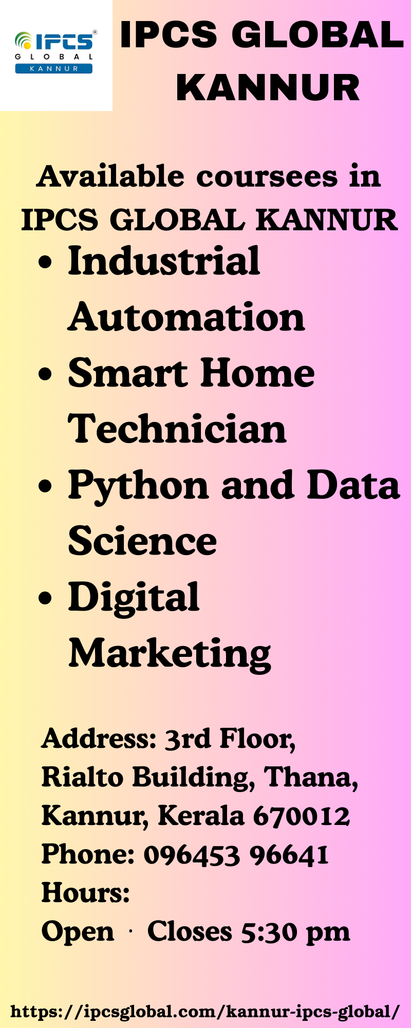 IPCS Global Kannur – Leading Training Institute for Automation & IT