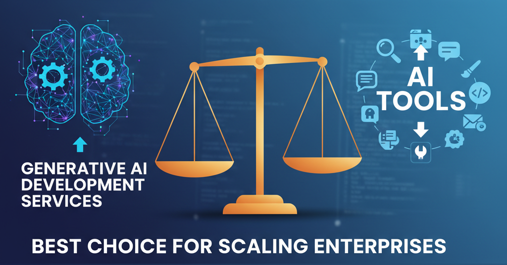 Generative AI Development Services vs AI Tools: Best Choice for Scaling Enterprises