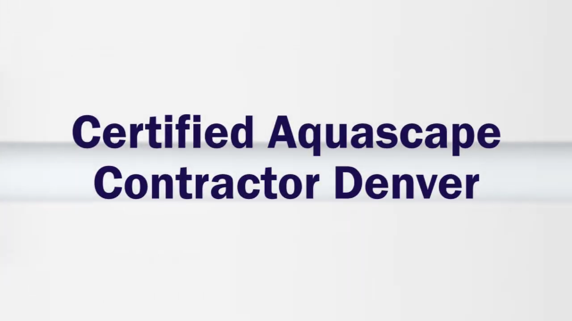 Certified Aquascape Contractor in Denver Colorado