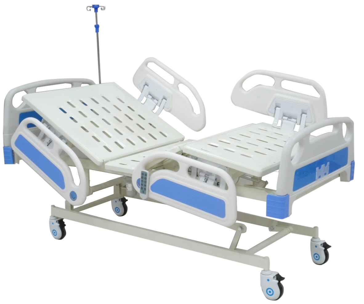 5-Function Electric Hospital Cot with ABS Side Rails